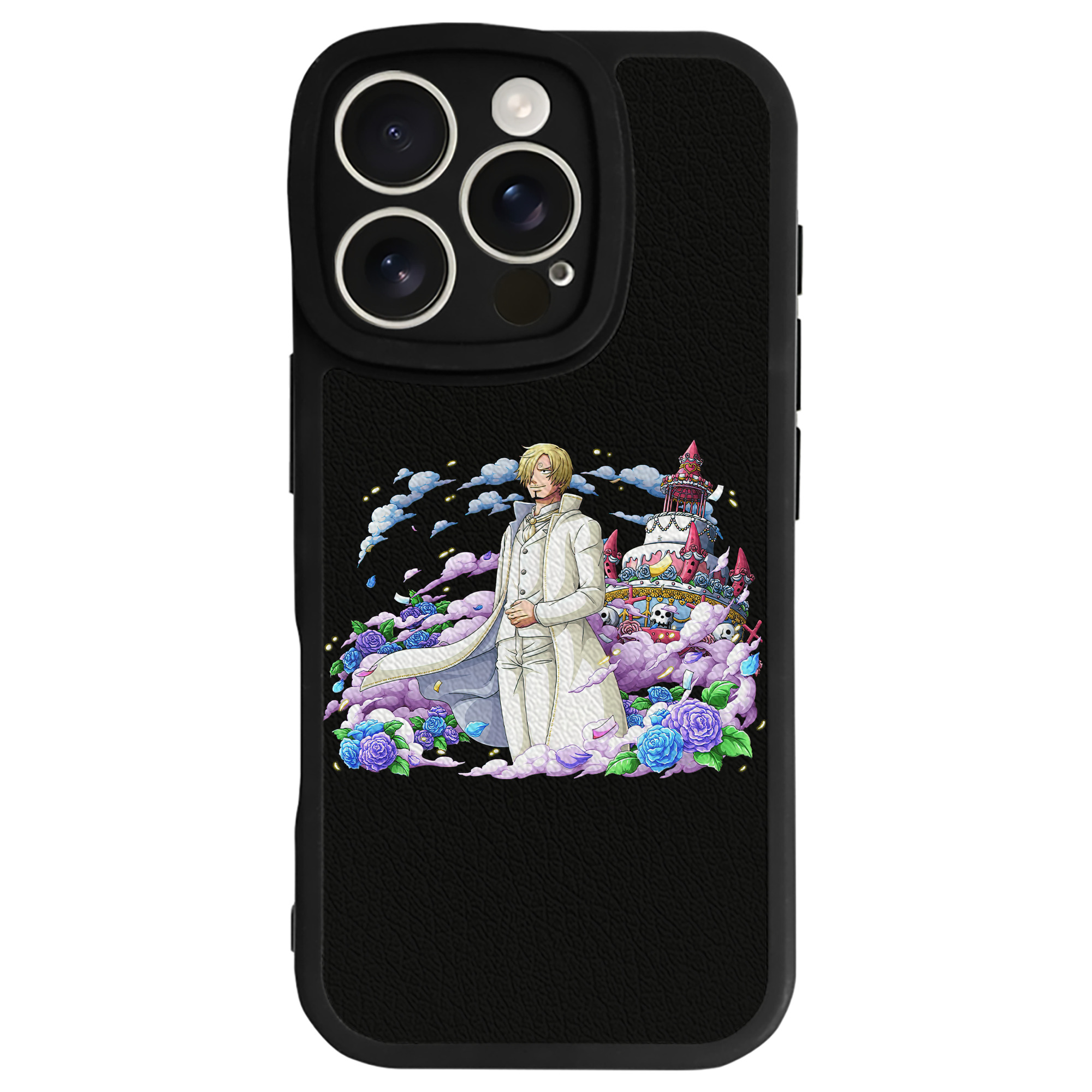 （画像用） ワンピース サンジ ONE PIECE Sanji 【iPhone 16シリーズ対応】シリコンスマホケース（レザー調） 材質：シリコン